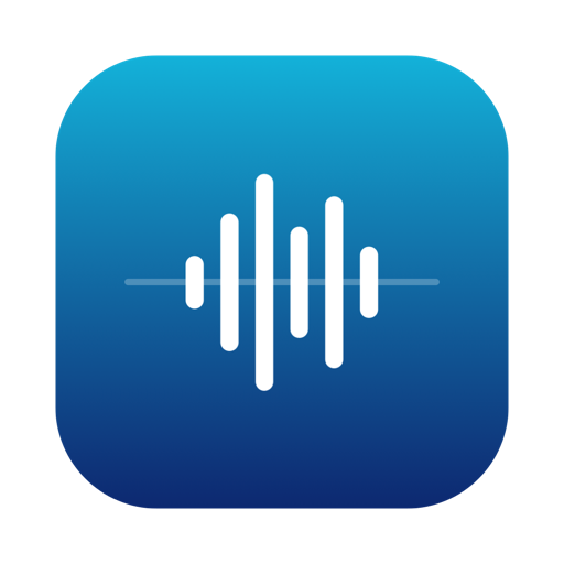 Flow app icon, a white waveform on a teal-to-blue gradient